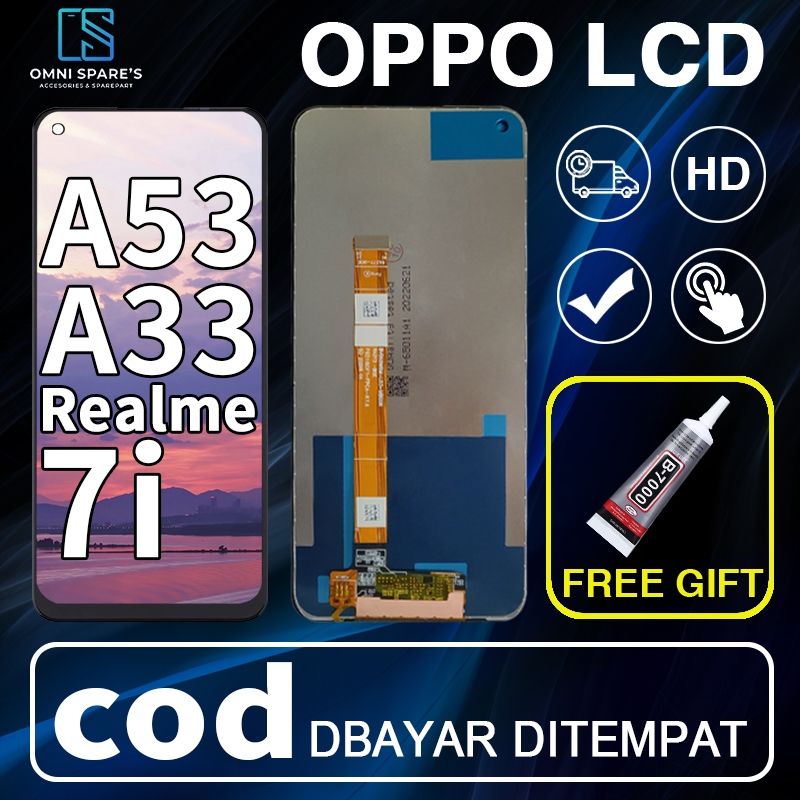 【ORIGINAL】LCD Oppo A53 / Realme C17/ Realme 7i /A33 Fullset Original layar hp Touchscreen asli new c