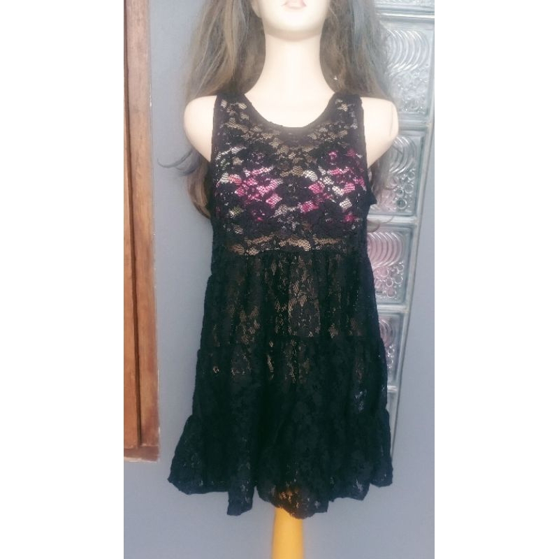 preloved dress brukat dinas malam branded