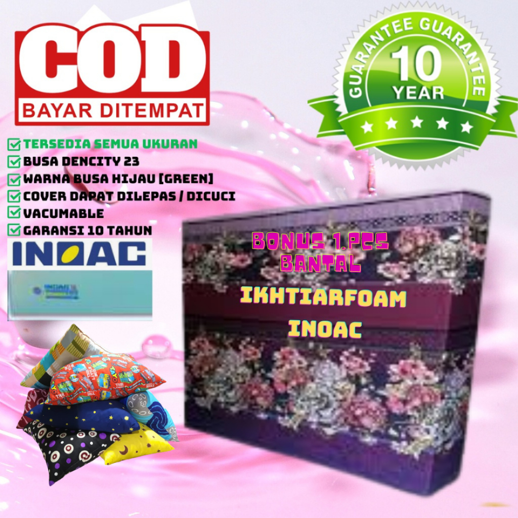 Kasur Busa INOAC Semua Ukuran No 1 2 3 4 5 6 7 Jumbo Tebal 15 cm Kasur Busa Inoac Garansi 10 Tahun