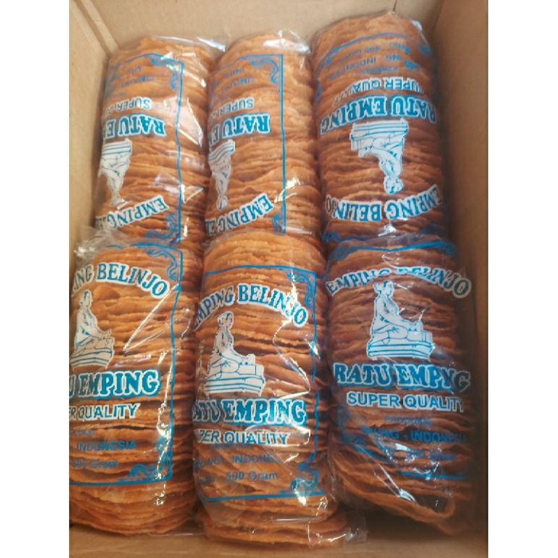 

Emping Melinjo Ratu Pedas Jumbo 500g /Emping Ratu