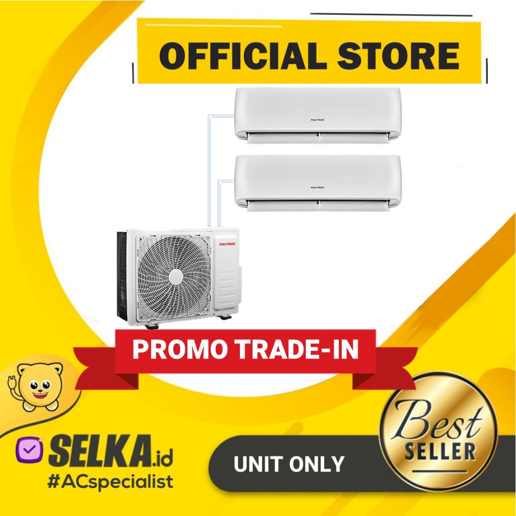 POLYTRON PAC 0505MS + ODPAC 18MS (1/2 PK + 1/2 PK) AC MULTI SPLIT 2 KONEKSI INVERTER