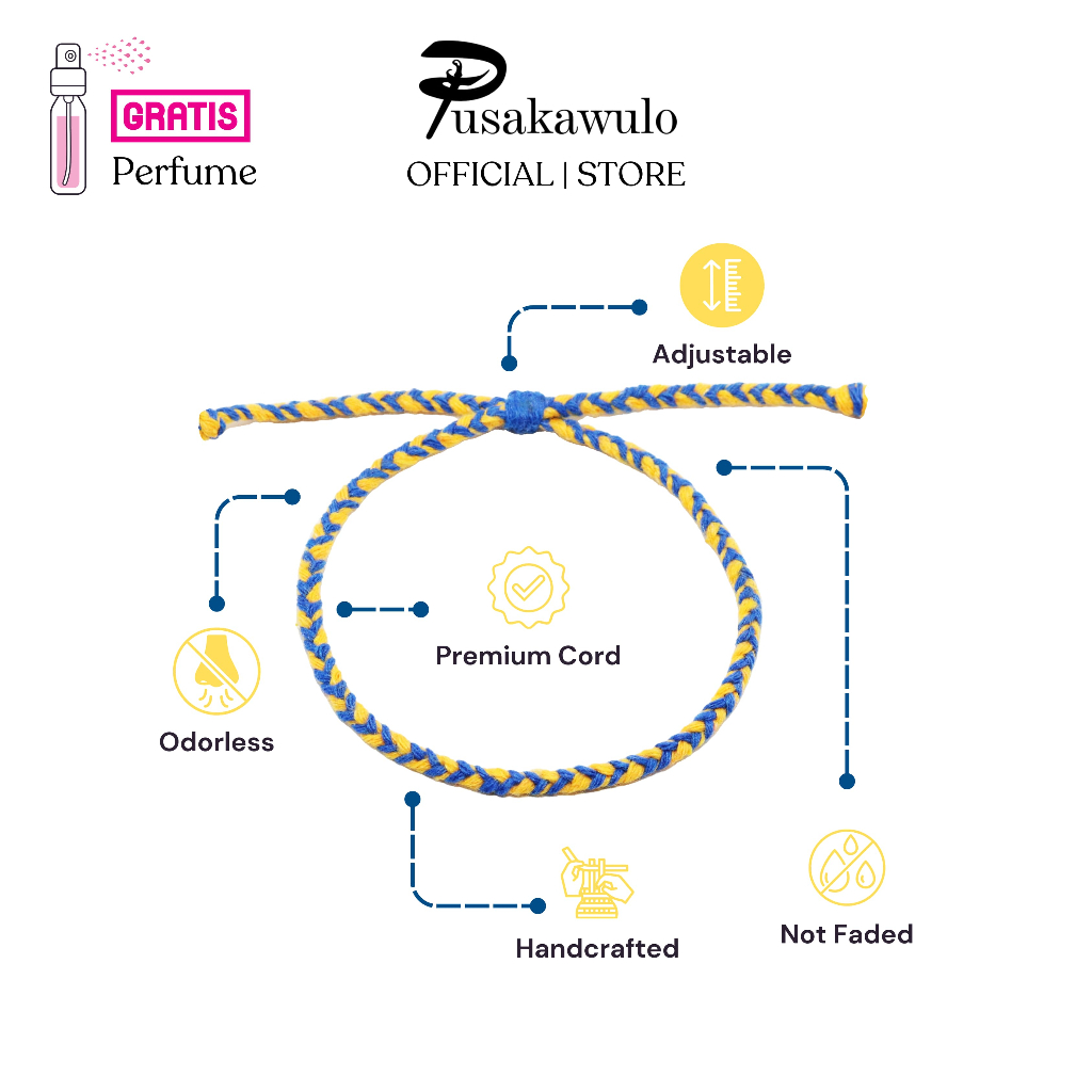 PUSAKAWULO - GELANG TANGAN TALI MOOD BOOSTER AESTHETIC BRACELET COWOK CEWEK PREMIUM // 77