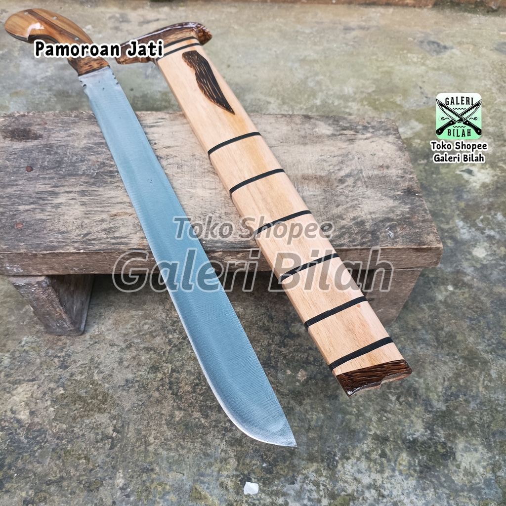 Golok Cibatu Kayu Jati Baja Per Serbagua Panjang 57cm Golok Kebun Golok Kerja