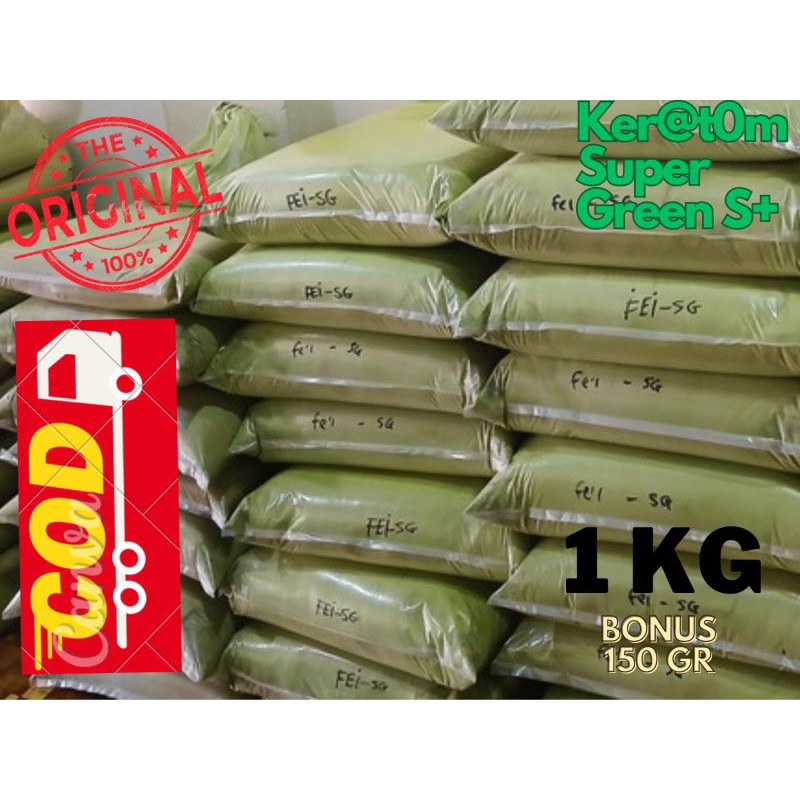 

Bubuk Hijau Tua 1kg bonus 150 gram