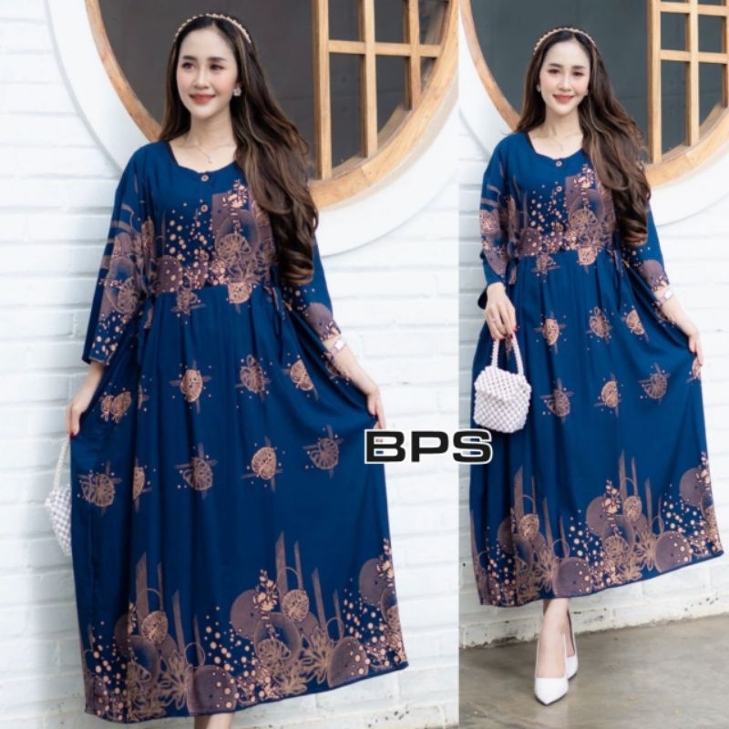 DASTER CHIBI JUMBO LD 120cm LENGAN 3/4 DRESS KEKINIAN | Daster Lengan 3/4
