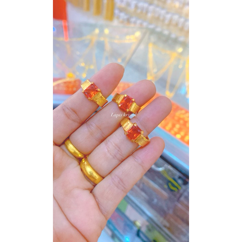 cincin lapis kristal asli 100%lapisan kristal