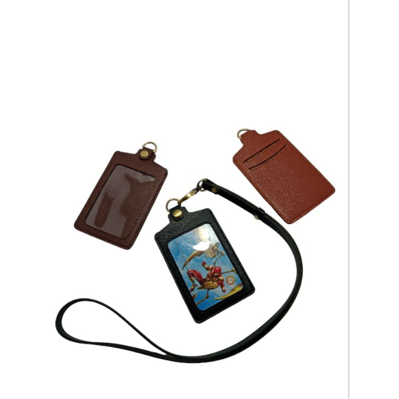 

Mdn - Name Tag ID Card Holder NTS084 Name Tag Lanyar Kulit 3 Slot Kartu UD Card Kulit Termurah