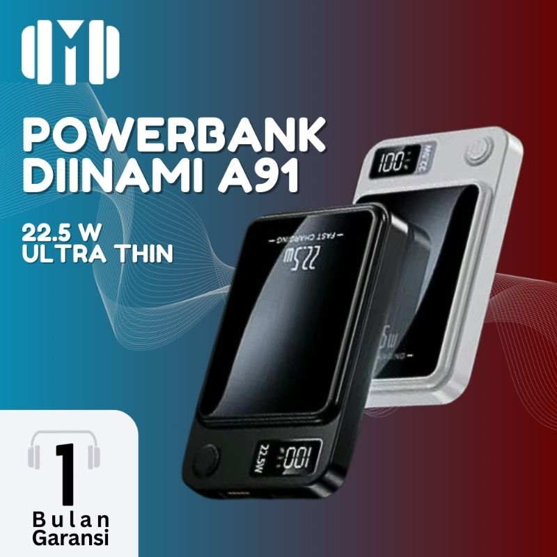 Powerbank Diinami 22,5 W Model A91 Ultra Thin 10.000 MaH