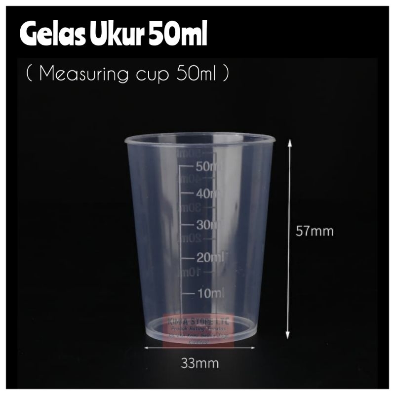 GELAS UKUR 50ML / TAKARAN 50ML ( MEASURING CUP 50ML ) / Gelas Ukur / Gelas Takar 50ml