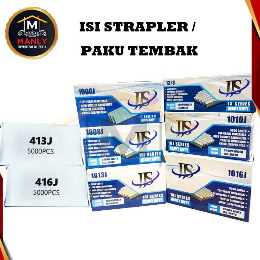 

BELANJA PUAS Air Stapler 416 J 413J Paku U isi 5 pcs Refill isi Staples 416 J 413J