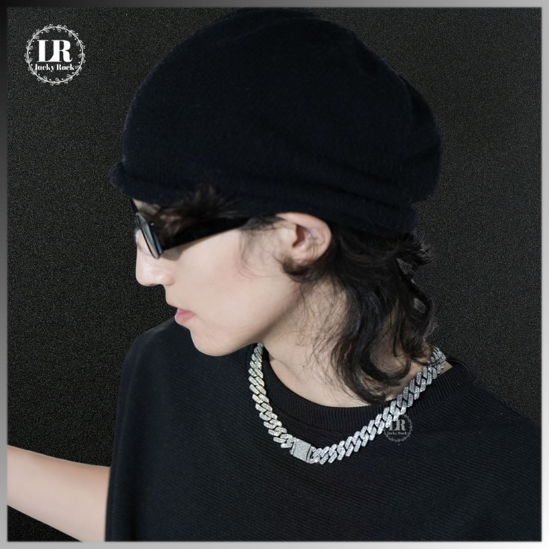 Lucky-1050 Kalung Pria Kalung Wanita Kualitas Tinggi Berlian Eropa Dan Amerika Asli Kalung Keren