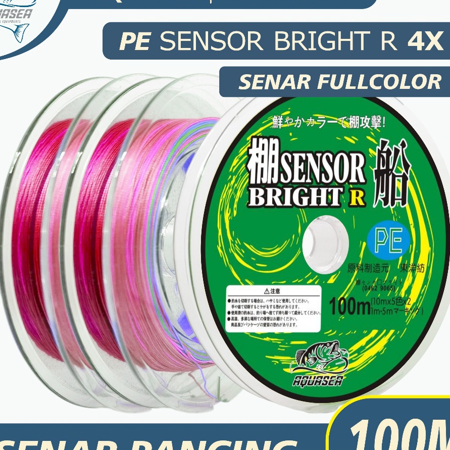 FG2 AQUASEA  Tali Pancing 1m Senar Pancing PE Sensor Brht Warna Colorfull Senar Pancing 1m Kuat  Tah