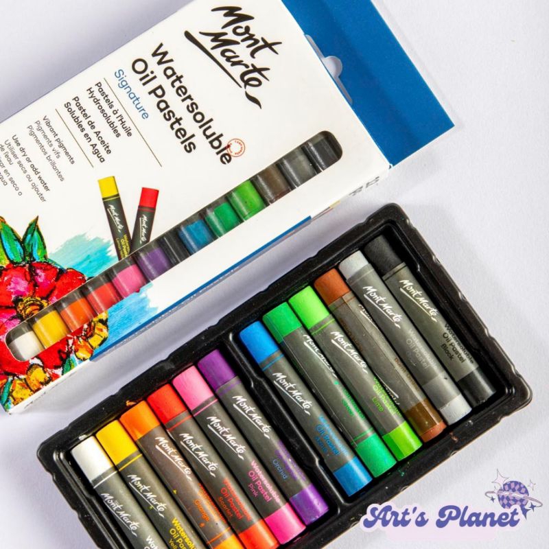 

Mont Marte Watersoluble Oil Pastels 12pc | Krayon Warna