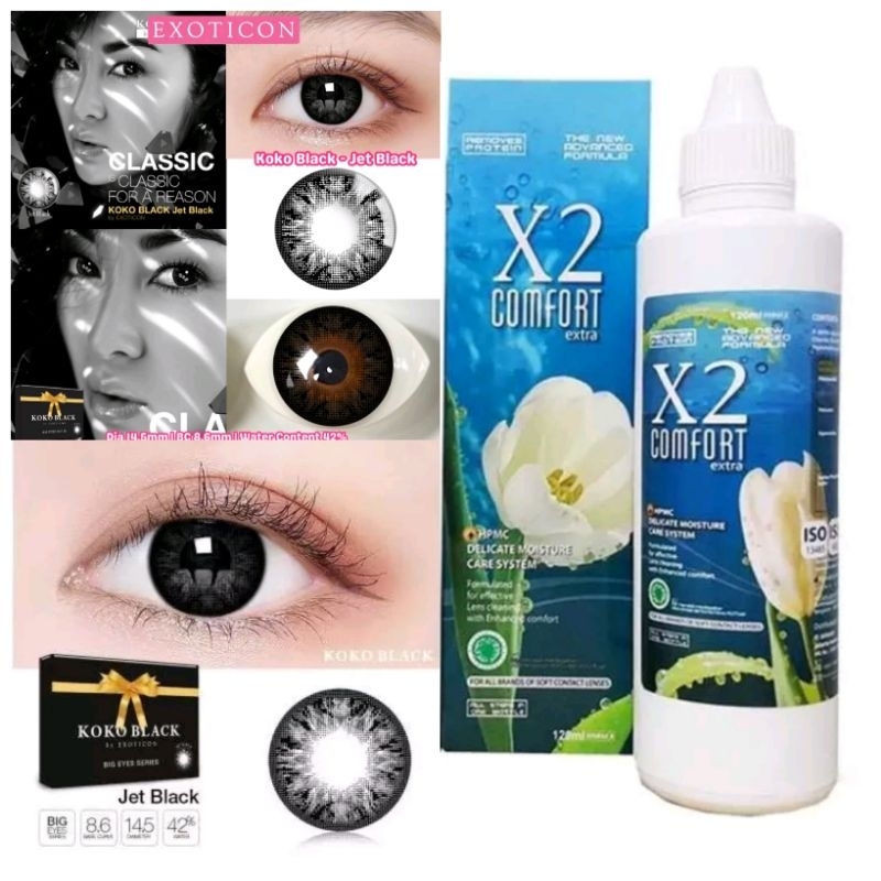 (paket hemat) softlens normal + air softlens X2 120ml
