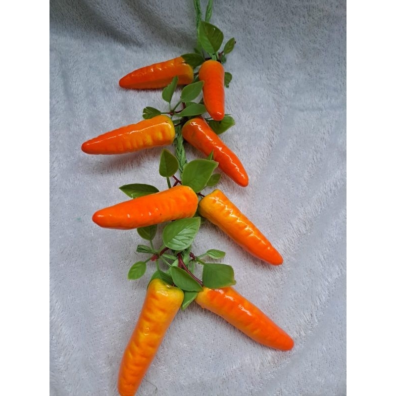 buah dan sayur artificial  buah hiasan buah wortel  palsu  buat hiasan dapur cafe dan resto mu