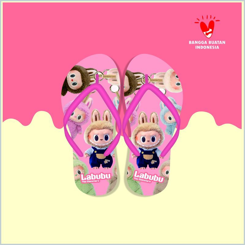 Sandal Anak Perempuan Sandal Jepit Labubu viral