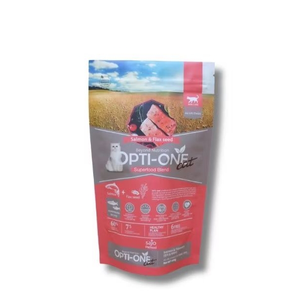 OPTI-ONE ORGANIC CAT SALMON & FLAX SEED 400GR