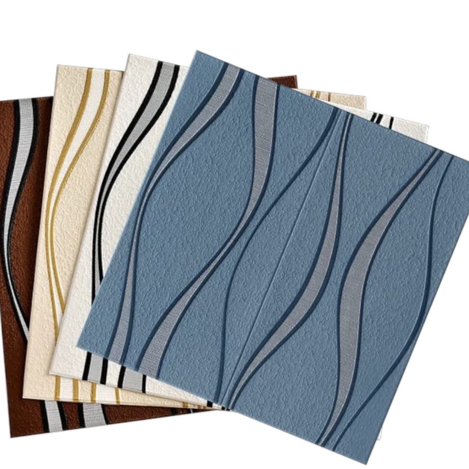 STYLISH WALLPAPER FOAM 3D MOTIF GELOMBANG MEWAH TERMURAH