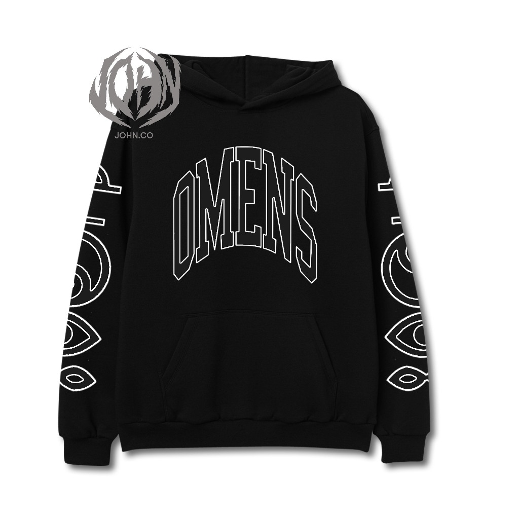 Jaket Hoodie Bad Omens Blackout merch band bootleg