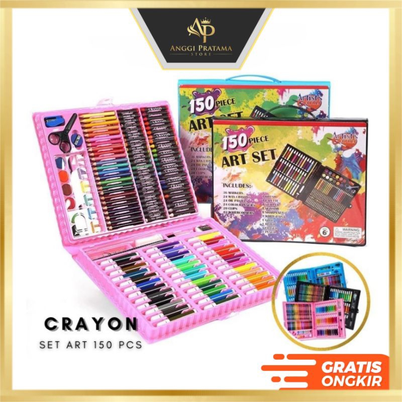 

PENSIL WARNA 150PCS - ALAT TULIS SET CRAYON COLOURING SET 150PCS ART