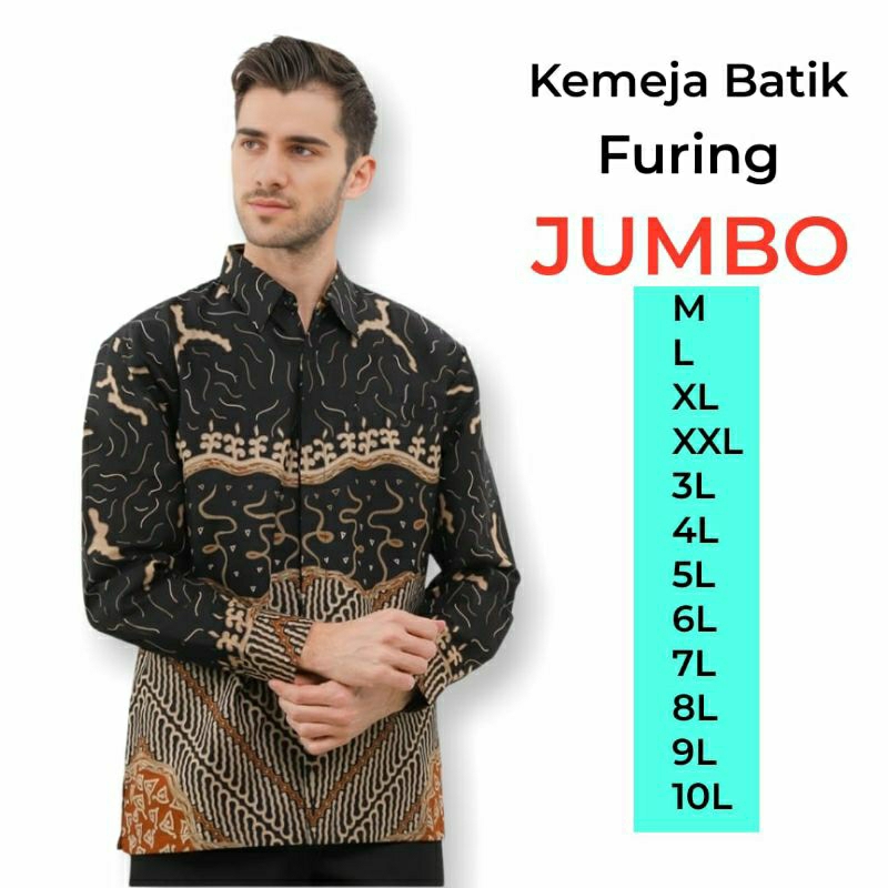 Kemeja Batik Furing Jumbo kemeja batik jumbo kemeja Furing pakaian Pria baju batik pria modern atasa