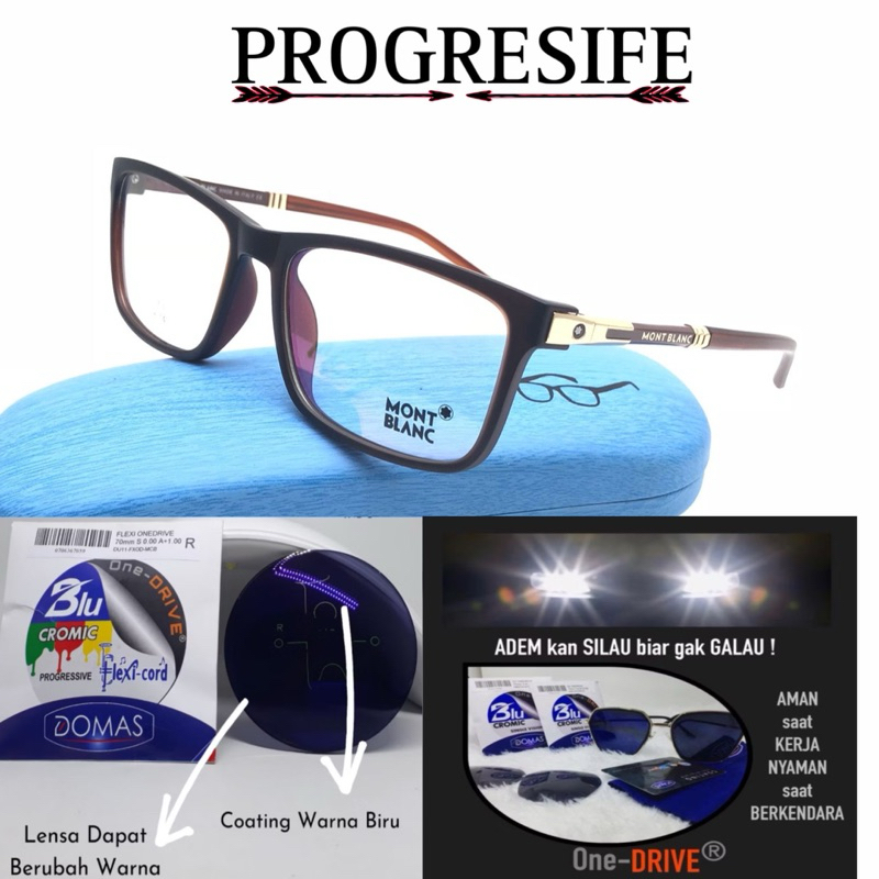 KACAMATA PROGRESIVE PLUS BLUECROMIC ONE DRIVE DOMAS