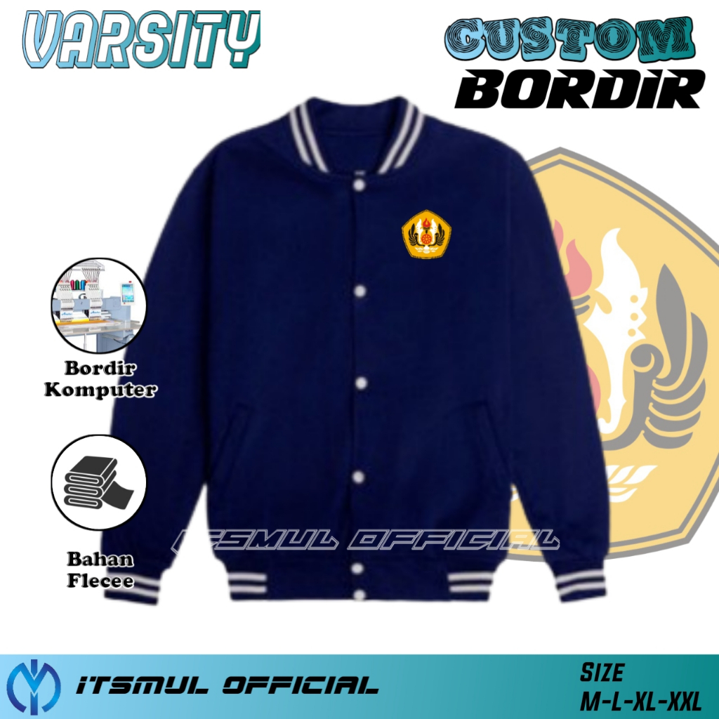 Jaket Varsity UNPAD Universitas Padjadjaran Bordir
