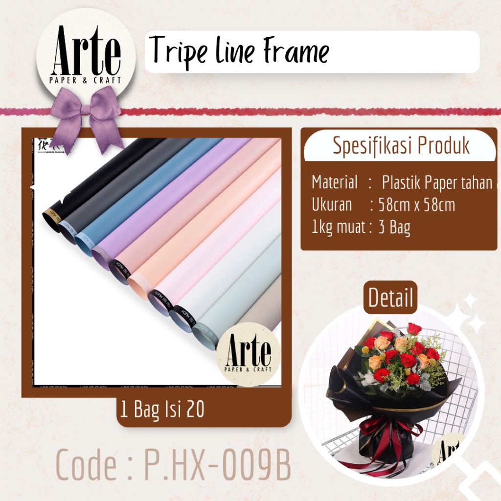 

2 Lembar Cellophane Bingkai Frame Matte Triple Sinowrap Bingkai Buket Bunga Korean Wateroof Flower Wrapg Paper Calor Kado Arte Grosir Flst Supply Jaka Bekasi PHX9B