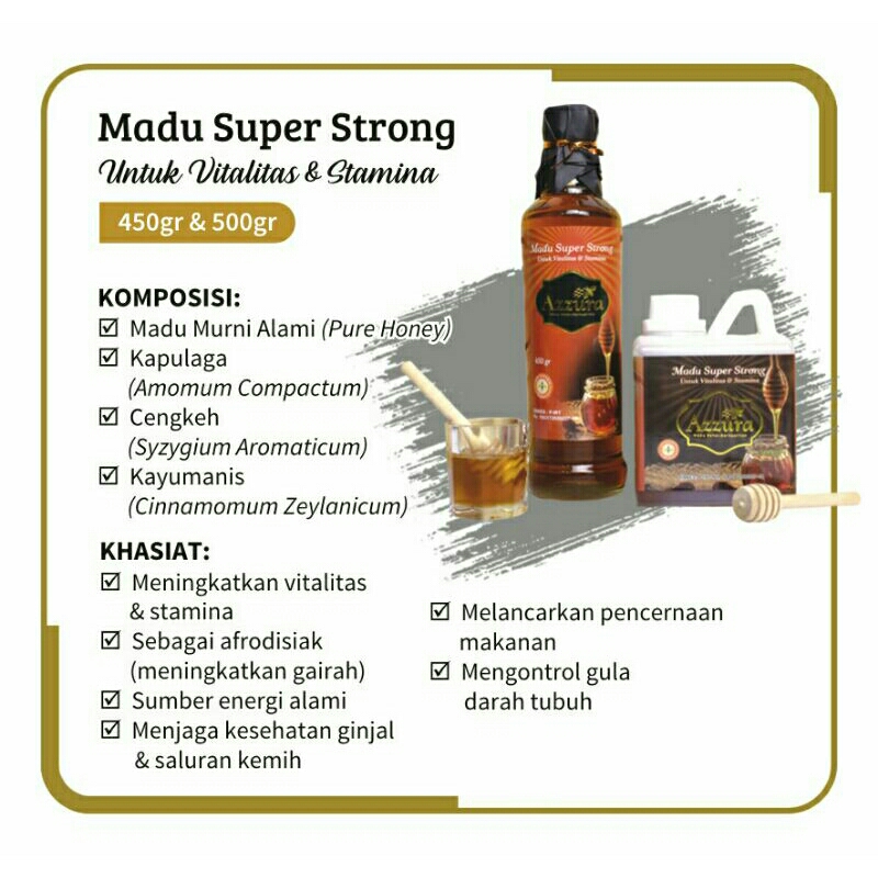 

Madu Azzura Madu Super Strong 500gr