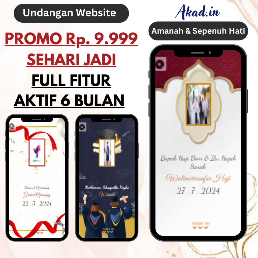 Undangan Digital Website Tasyakuran Wisuda Haji
