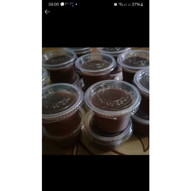 

agar agar coklat milo + nestle coklat bubuk cup 50ml siap santap min pemesanan 20 cup