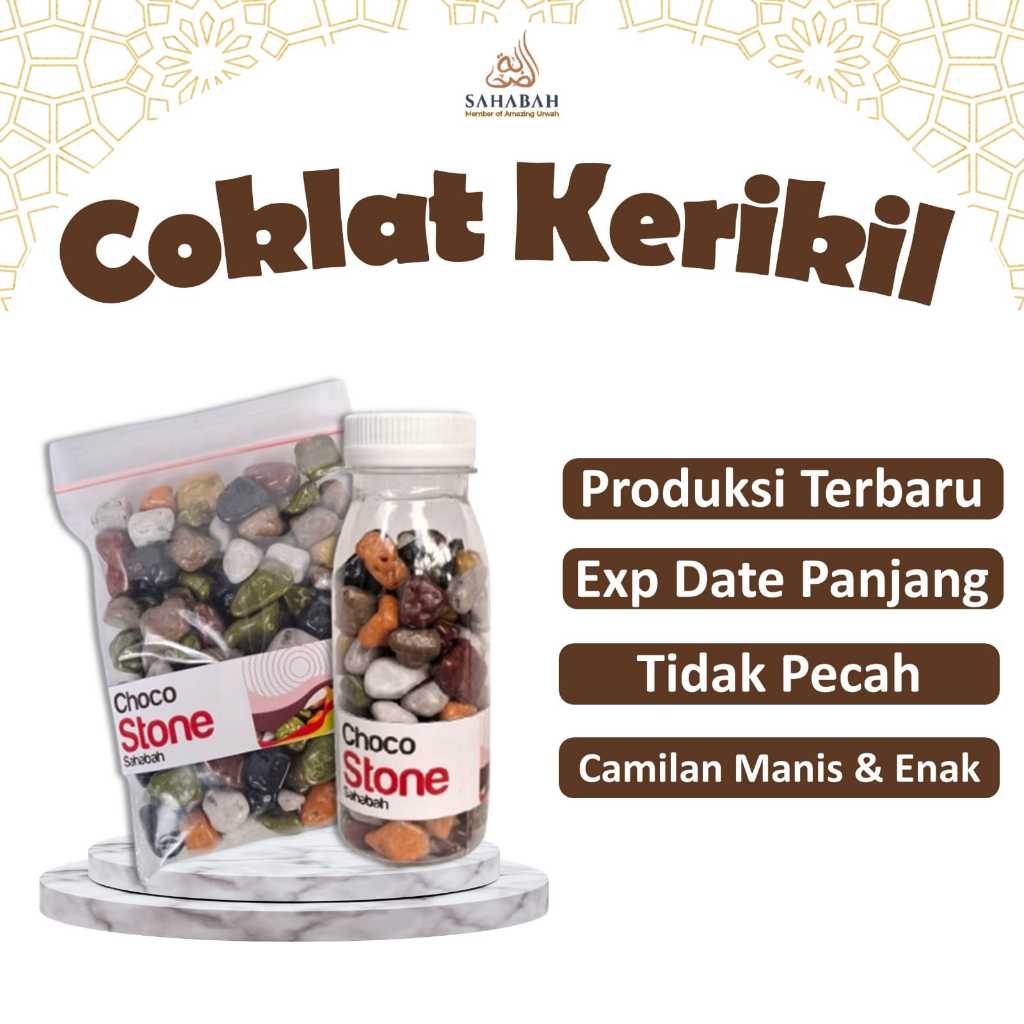 

Coklat Kerikil 100gr Coklat Arab Premium 100% Original Cokelat Batu Oleh Oleh Haji Umrah Choco Stones Cokil