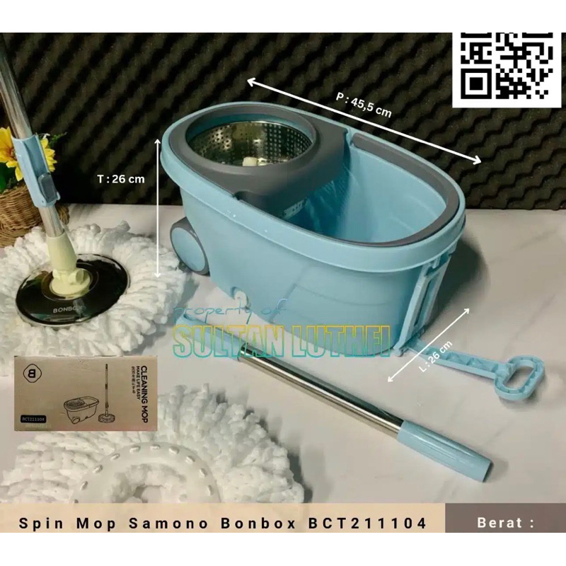 spin mop samono alat pel + ember samono super mop