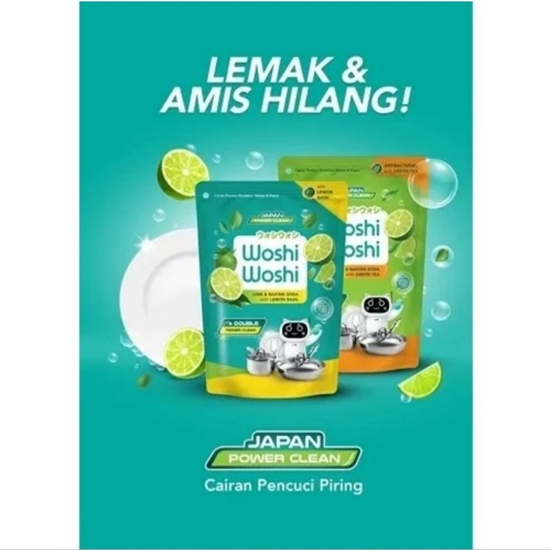 Sabun Cuci Piring Woshi Woshi Greentea 200gr