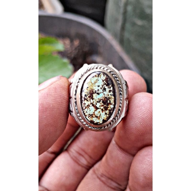 size jari 10 pirus persia tua jaminan asli batu pirus persia ring jari size 7