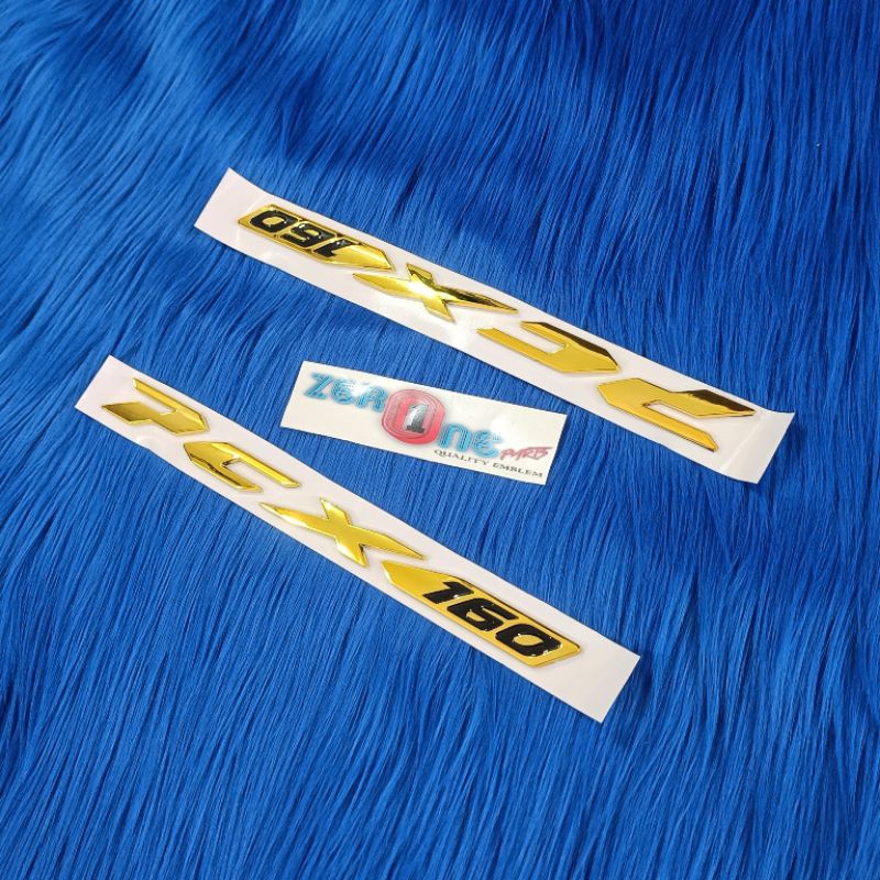 emblem plastik abs tebal pcx160 silver chrome gold