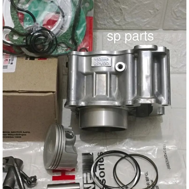 BLOK SEHER KOMPLIT 2PV 6ITEM PLATUK PISTON YAMAHA JUPITER MX KING ORI