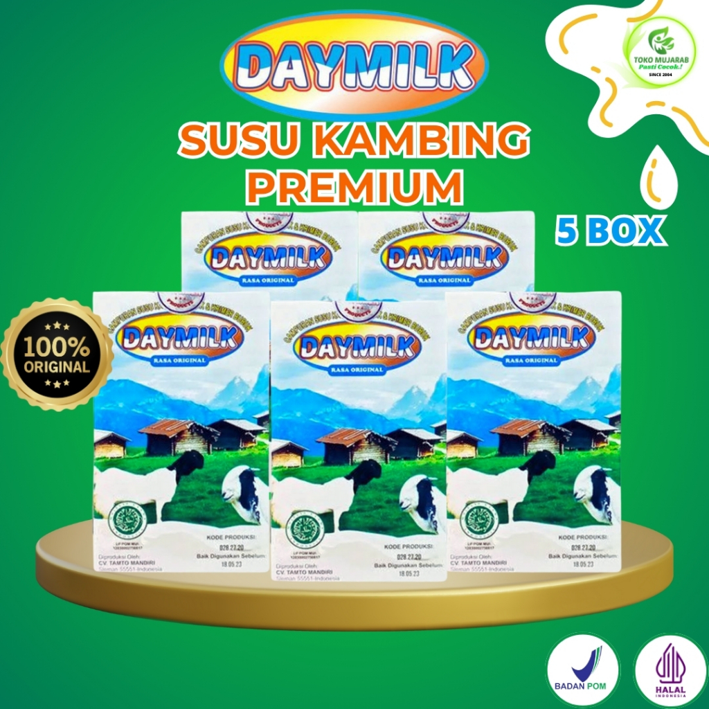 

DAYMILK Susu Kambing Etawa Mengatasi Masalah Pernafasan Persendian Tulang Cegah Osteoporosis - 5 Box