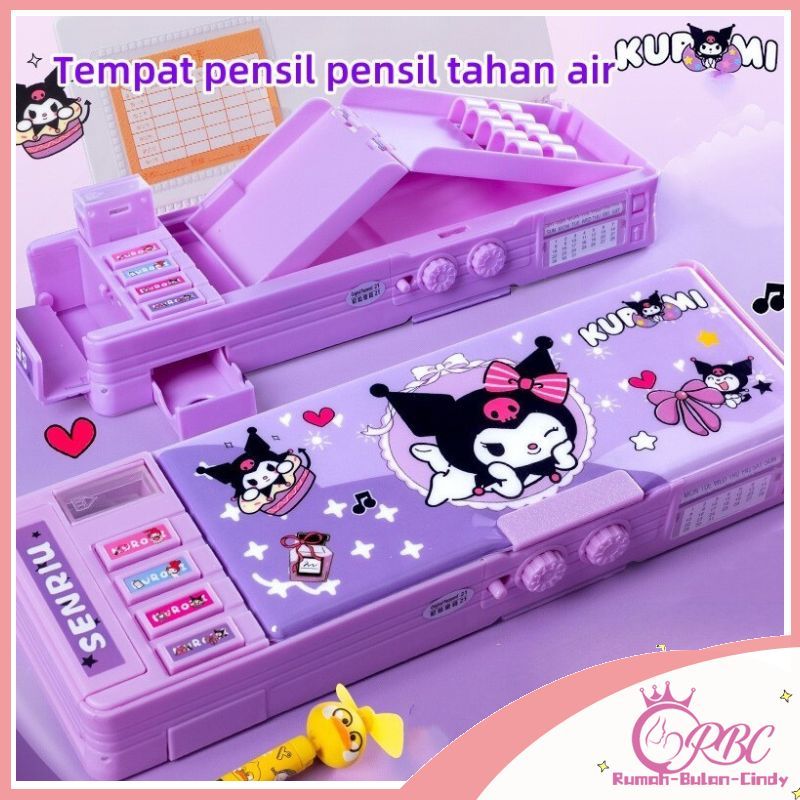 

[Penjual Lokal] Tempat Pensil Kata Sandi Multifungsi KUROMI Kotak Pensil Kedua Sisi Pola Kartun