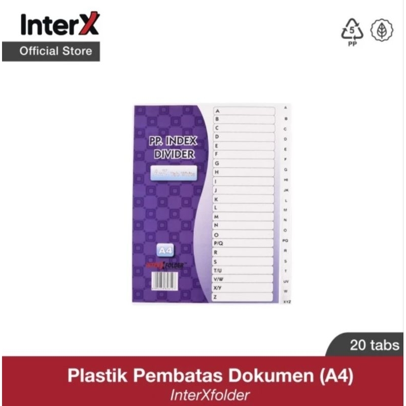 

Pembatas devider a-z inter x ukuran a4