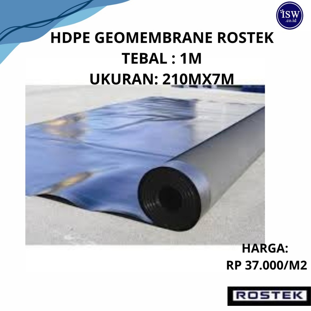 Terpal HDPE Geomembrane 1mm Rostek (7x210meter)