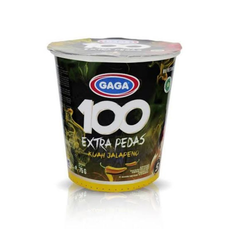 

Mie Gaga 100 Ekstra Pedas Cup Kuah Rasa Jalapeno 75gr