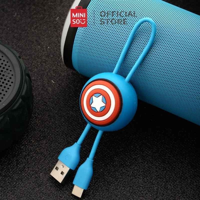 Miniso Origina X Marvel Kabe Datal Usb Type C Charger Type C Marvel Spiderman Ironman Batman Kabel U
