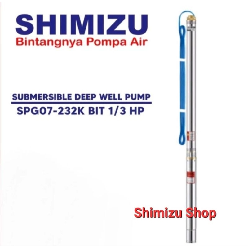 POMPA SATELIT SHIMIZU POMPA SUBMERSIBLE PUMP SHIMIZU SPG07 232K BIT 2 INCH (1/3 HP)
