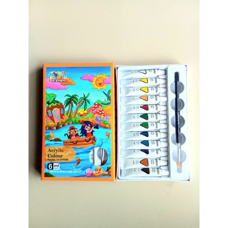 

Cat Acrylic NDM 6ml 12 Warna ( Set ) [ Original ]