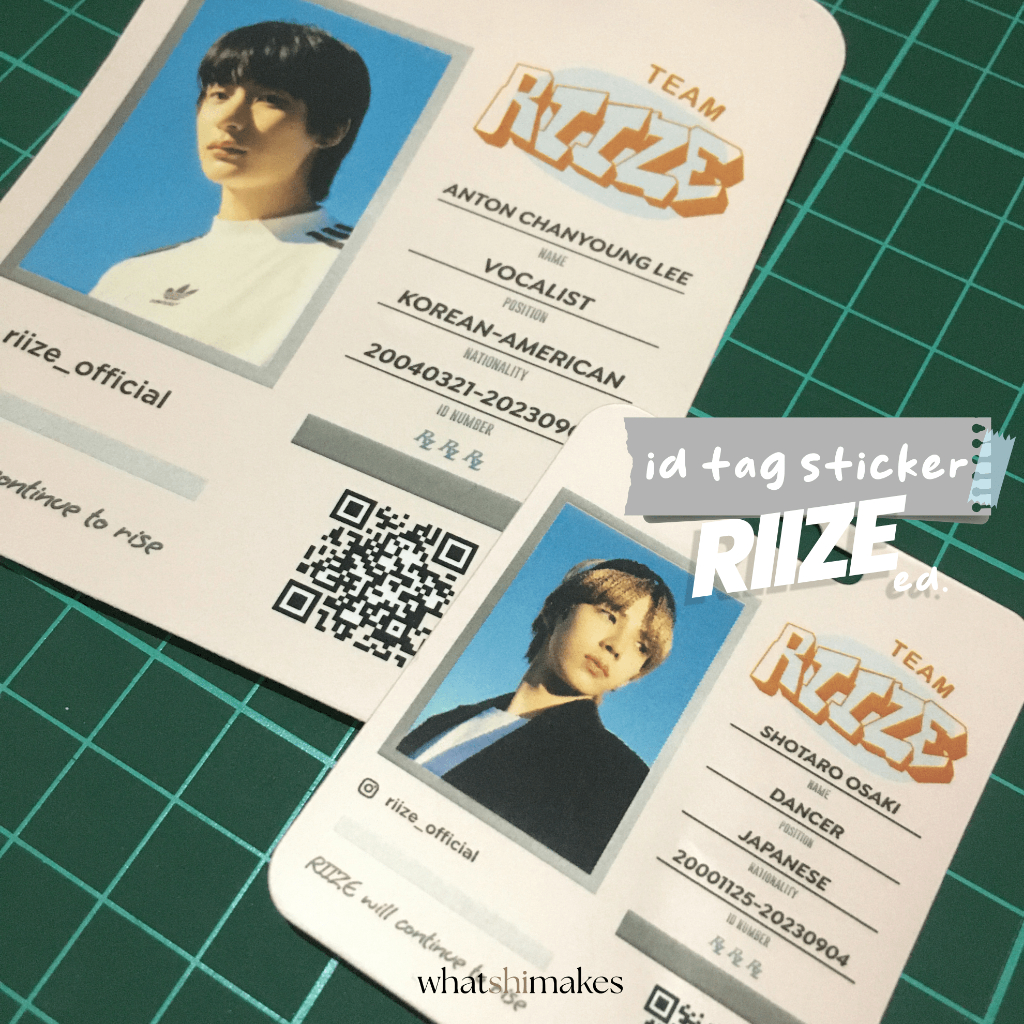 

id tag sticker - riize ver
