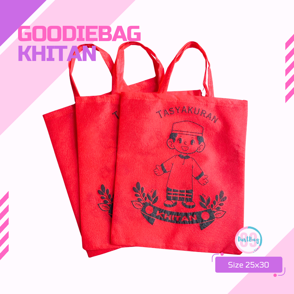 Tas Khitanan Goodie Bag Souvenir Anak Laki-Laki Hampers Termurah F 25x30