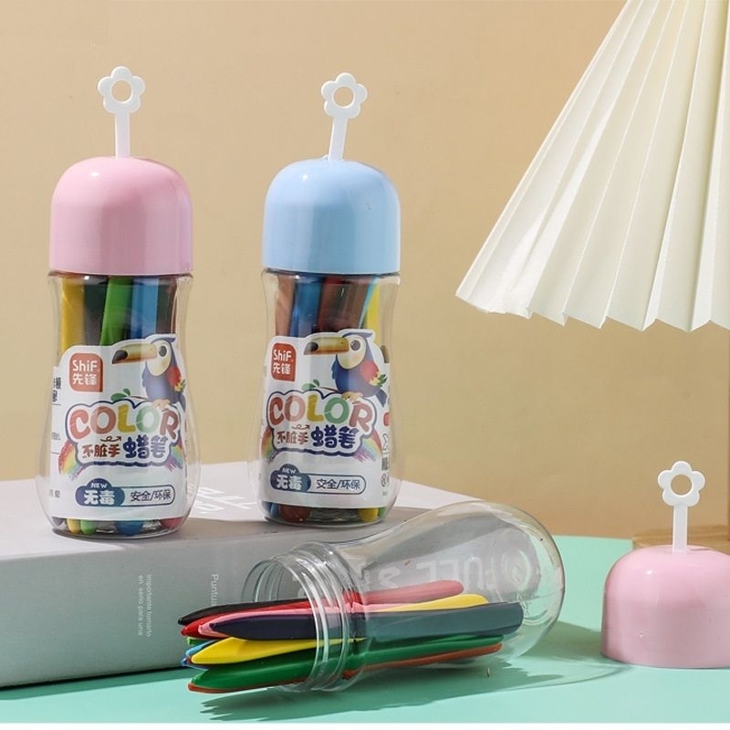 

Erasable Crayon - Krayon Plastik Kemasan Tabung set 12 pcs Colour