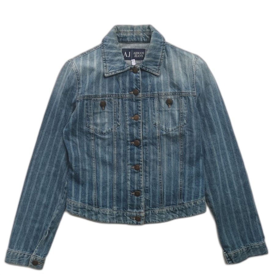 jaket Armani Jeans trucker denim jacket indigo series women casual