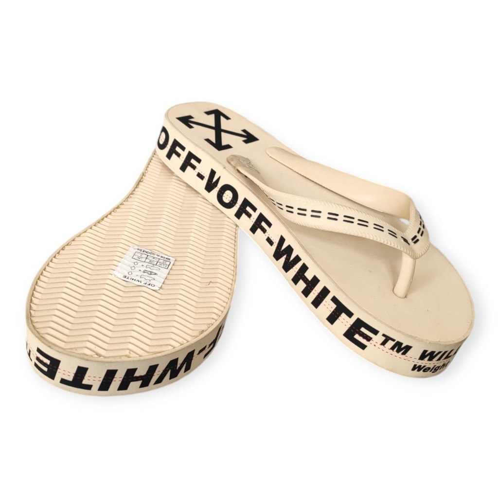 Sandal Jepit wanita  Off white flip flop cream sandal 100% original
